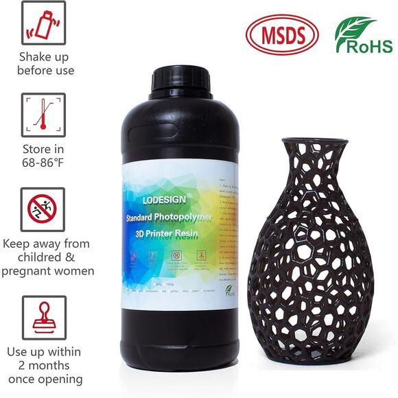 3D Printer Resin LCD UV-Curing Resin 405Nm Standard Photopolymer 500G Grey - Picture 2 of 9